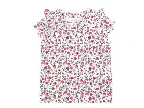 Name It bright white top blomster